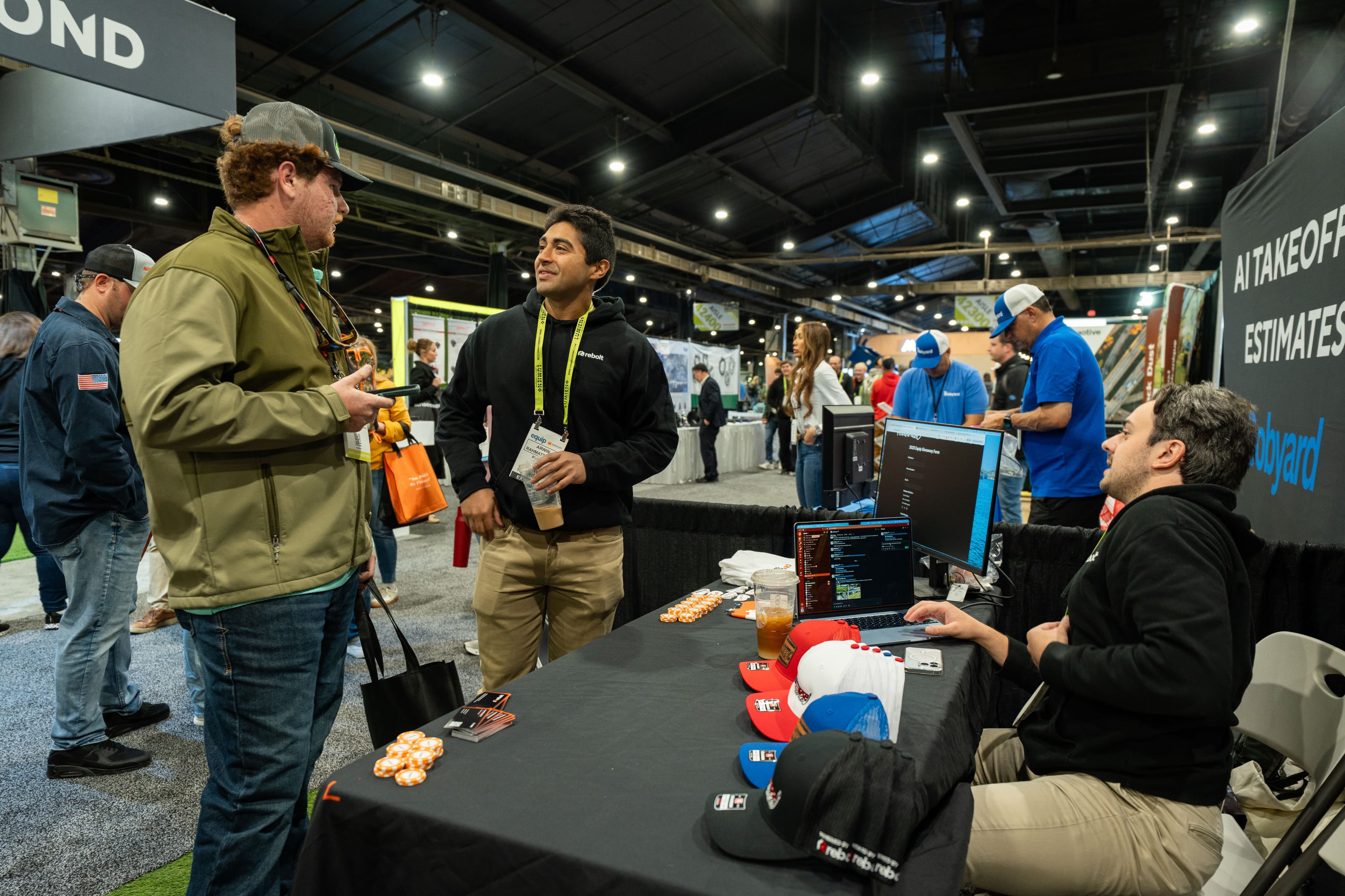 Team at trade show