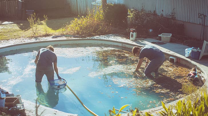 Image of completed Pool Cleaning job