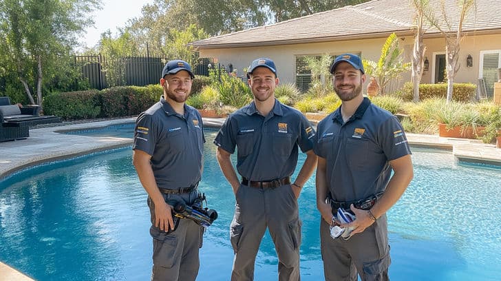 Pool Cleaning team